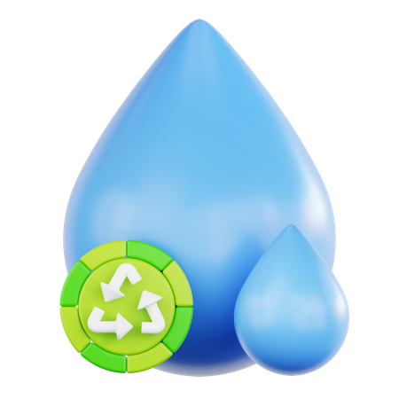 Reciclaje de agua  3D Icon