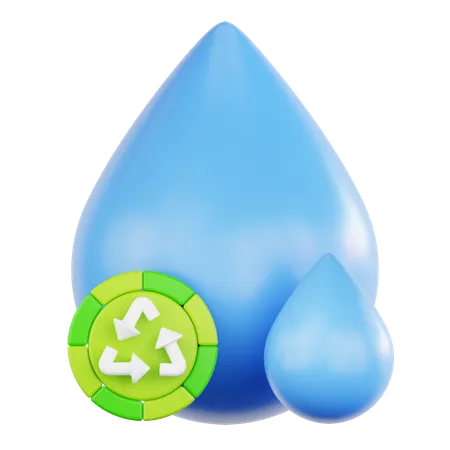 Reciclaje de agua  3D Icon