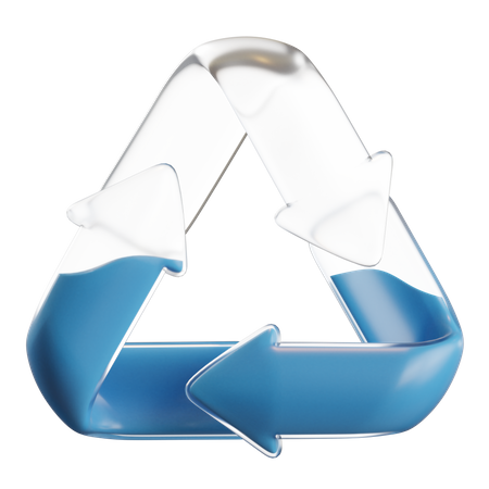 Reciclaje de agua  3D Icon