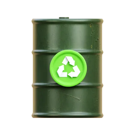 Reciclaje de barriles de petróleo  3D Icon