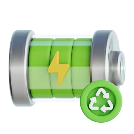 Reciclaje de baterías  3D Icon