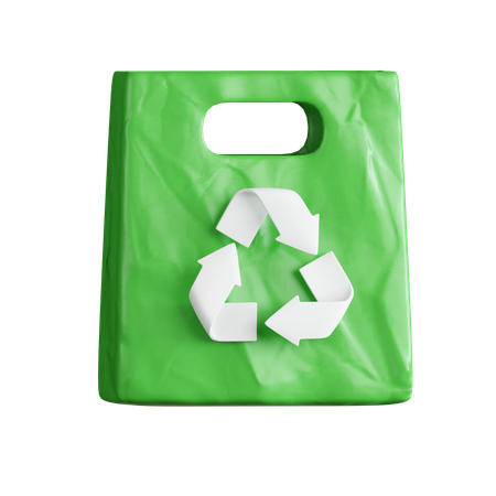 Reciclaje de bolsas de plastico  3D Icon