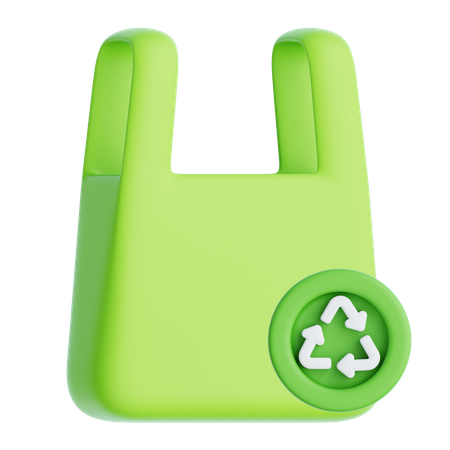 Reciclaje de bolsas de plastico  3D Icon