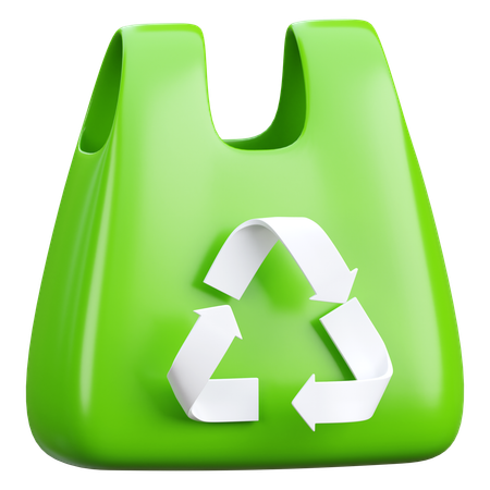 Reciclaje de bolsas de plastico  3D Icon