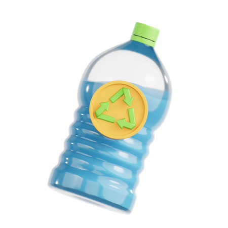 Reciclaje de botellas de plastico  3D Icon