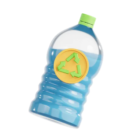 Reciclaje de botellas de plastico  3D Icon
