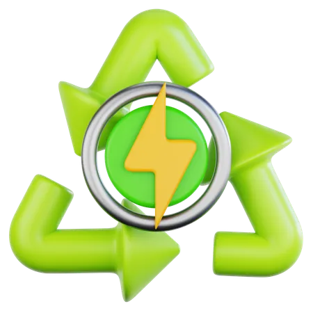 Reciclaje de energía  3D Icon