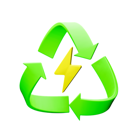 Reciclaje de energía  3D Icon