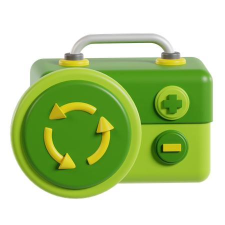 Reciclaje de energía  3D Icon