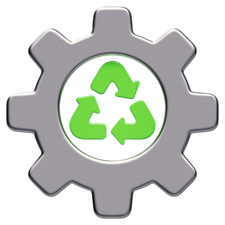 Reciclaje de engranajes  3D Icon