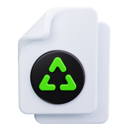 Reciclaje de papel  3D Icon