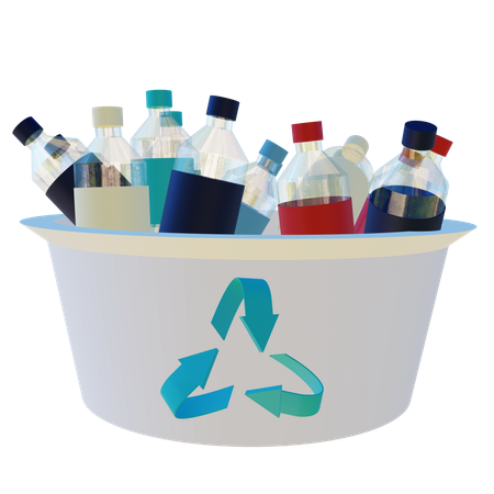 Reciclaje de plastico  3D Icon