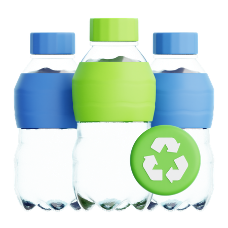 Reciclaje de plastico  3D Icon