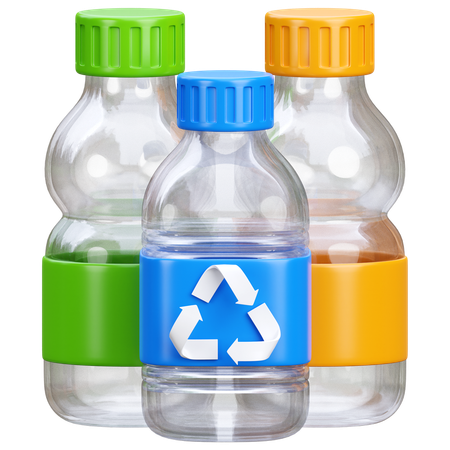 Reciclaje de plastico  3D Icon