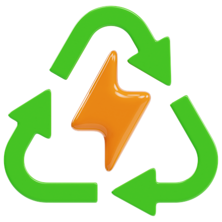 Reciclaje de energía  3D Icon