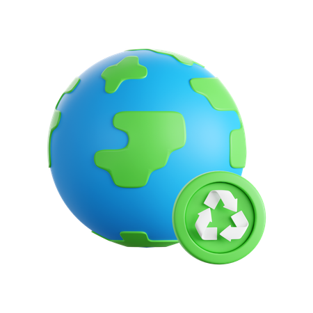 Reciclaje global  3D Icon