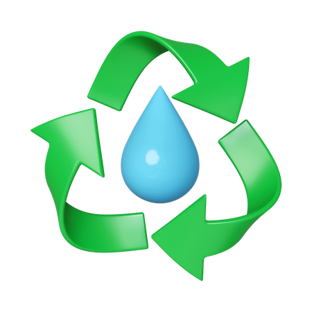 Reciclar água  3D Icon