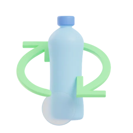 Reciclar botella  3D Illustration