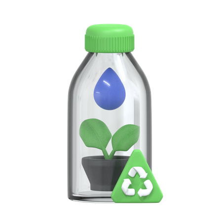 Reciclar botella  3D Icon