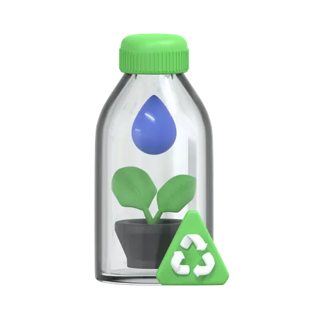 Reciclar botella  3D Icon