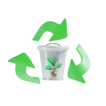 Reciclar resíduos  3D Icon