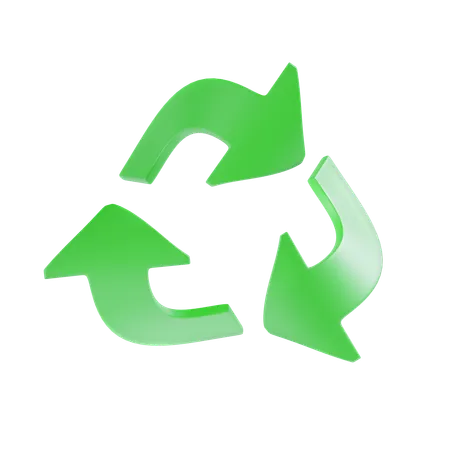 Reciclar resíduos  3D Icon