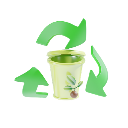 Reciclar resíduos  3D Icon