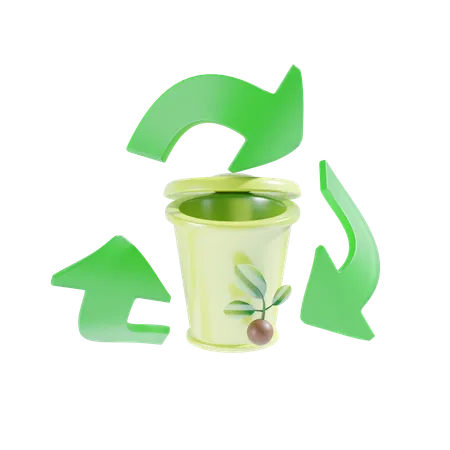 Reciclar resíduos  3D Icon