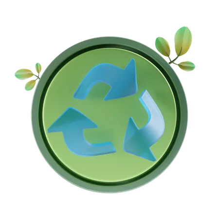 Reciclar resíduos  3D Icon