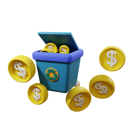 Reciclar dinero  3D Icon