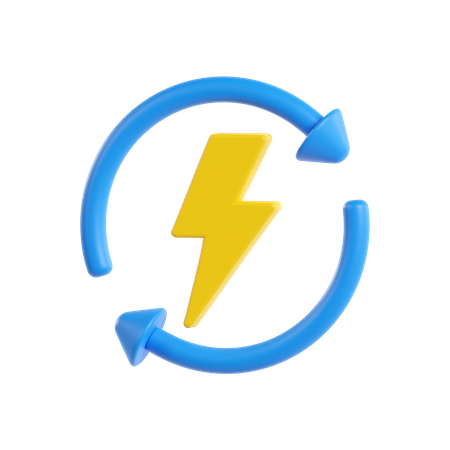 Reciclar energía  3D Icon