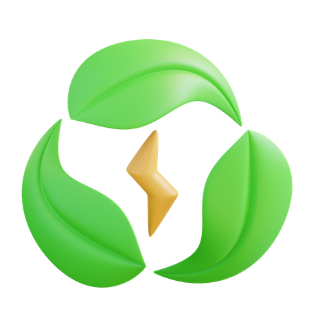 Reciclar energía  3D Icon