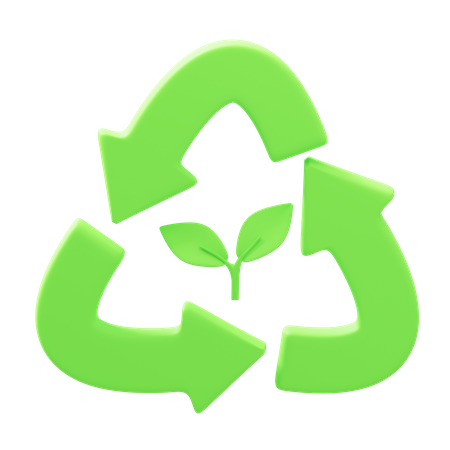 Reciclar energía  3D Icon