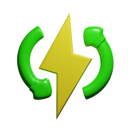 Reciclar energía  3D Icon