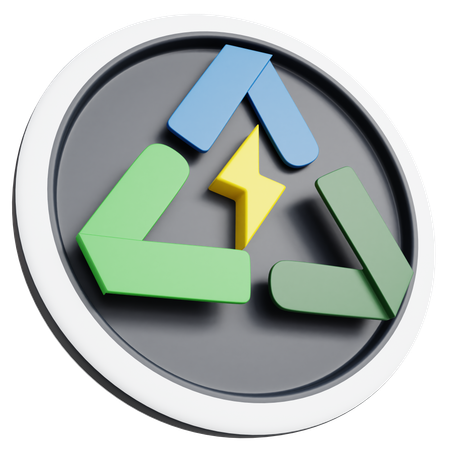 Reciclar energía  3D Icon