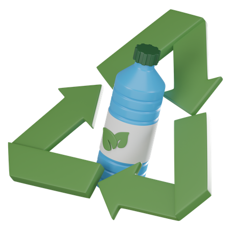 Reciclar garrafa  3D Icon