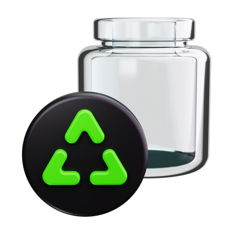 Jarra de reciclagem  3D Icon