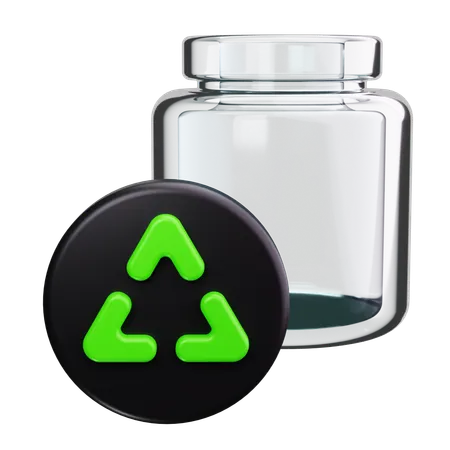 Jarra de reciclagem  3D Icon