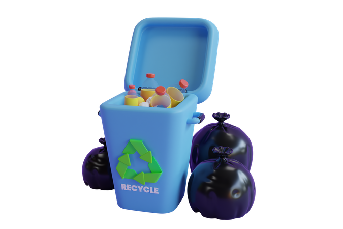 Reciclar lixo  3D Icon