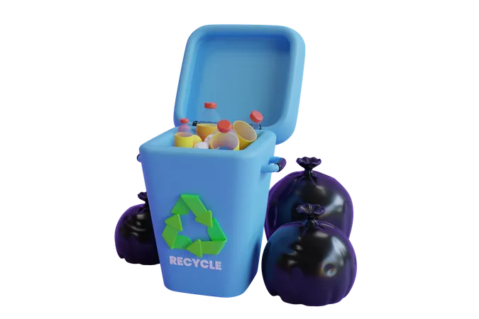 Reciclar lixo  3D Icon