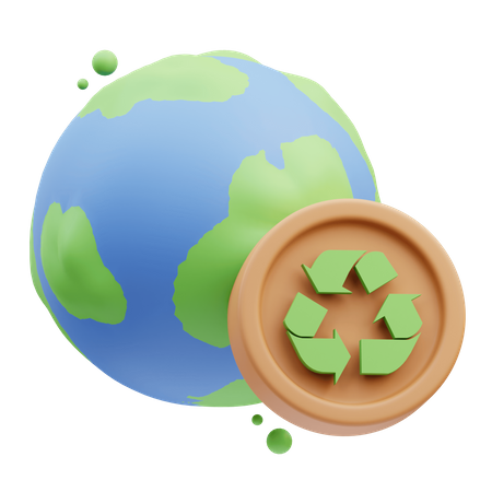 Reciclar mundo  3D Icon