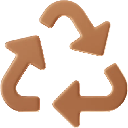 Seta de reciclagem  3D Icon