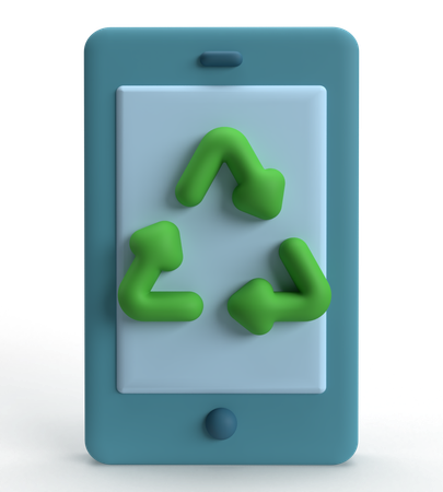 Reciclar telefone  3D Icon