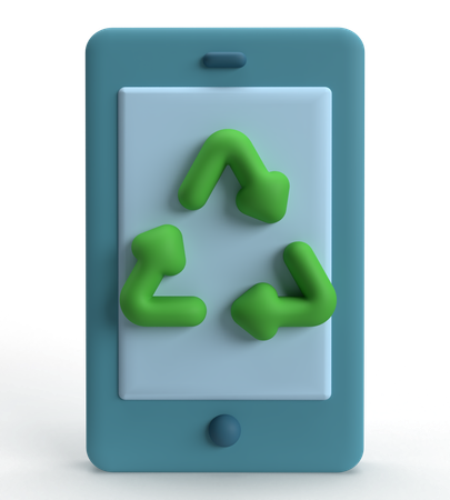 Reciclar telefono  3D Icon