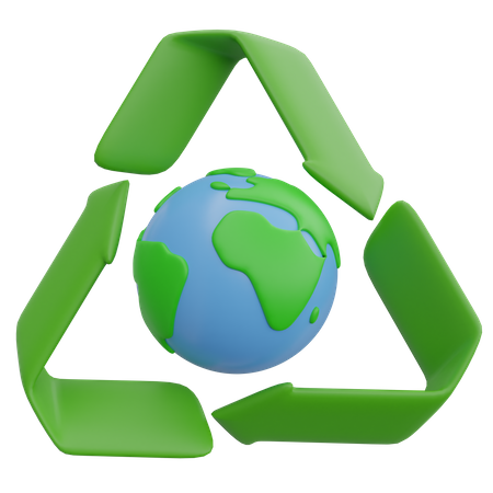 Reciclar terra  3D Icon