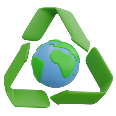 Reciclar terra  3D Icon