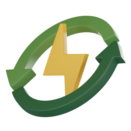 Reciclar trueno  3D Icon