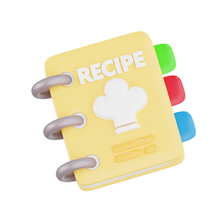 Recipe Book  3D Illustration