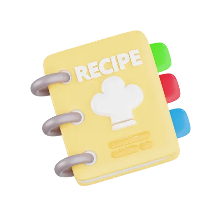 Recipe Book  3D Illustration