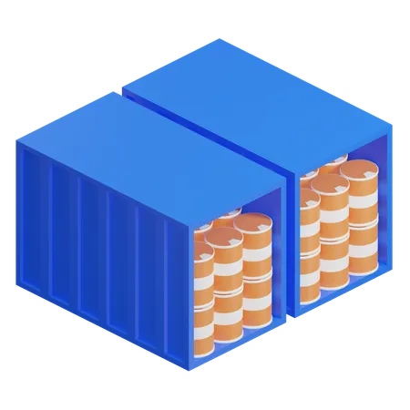 Barril de recipiente  3D Icon